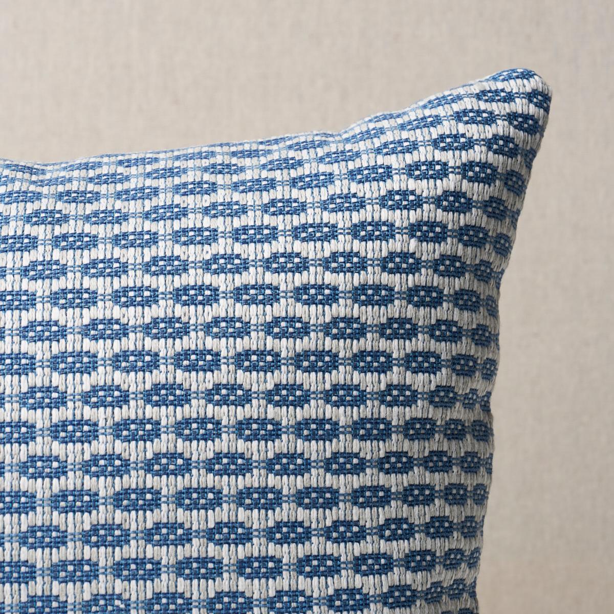 Schumacher Hickox I/O Blue 18" x 12" Pillow
