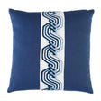 Schumacher Marine 16" x 16" The Twist Embroidered Pillow
