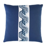 Schumacher Marine 16" x 16" The Twist Embroidered Pillow