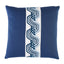 Schumacher Marine 16" x 16" The Twist Embroidered Pillow