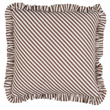 Schumacher Brown 14" x 14" Brigitte Stripe Pillow