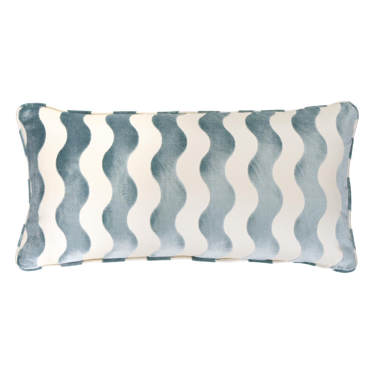 Schumacher Sky 24" x 12" The Wave Pillow
