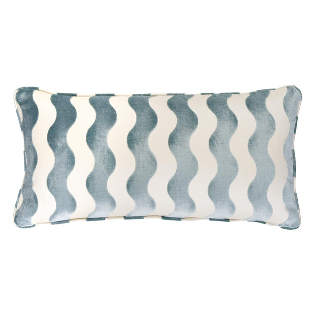 Schumacher Sky 24" x 12" The Wave Pillow