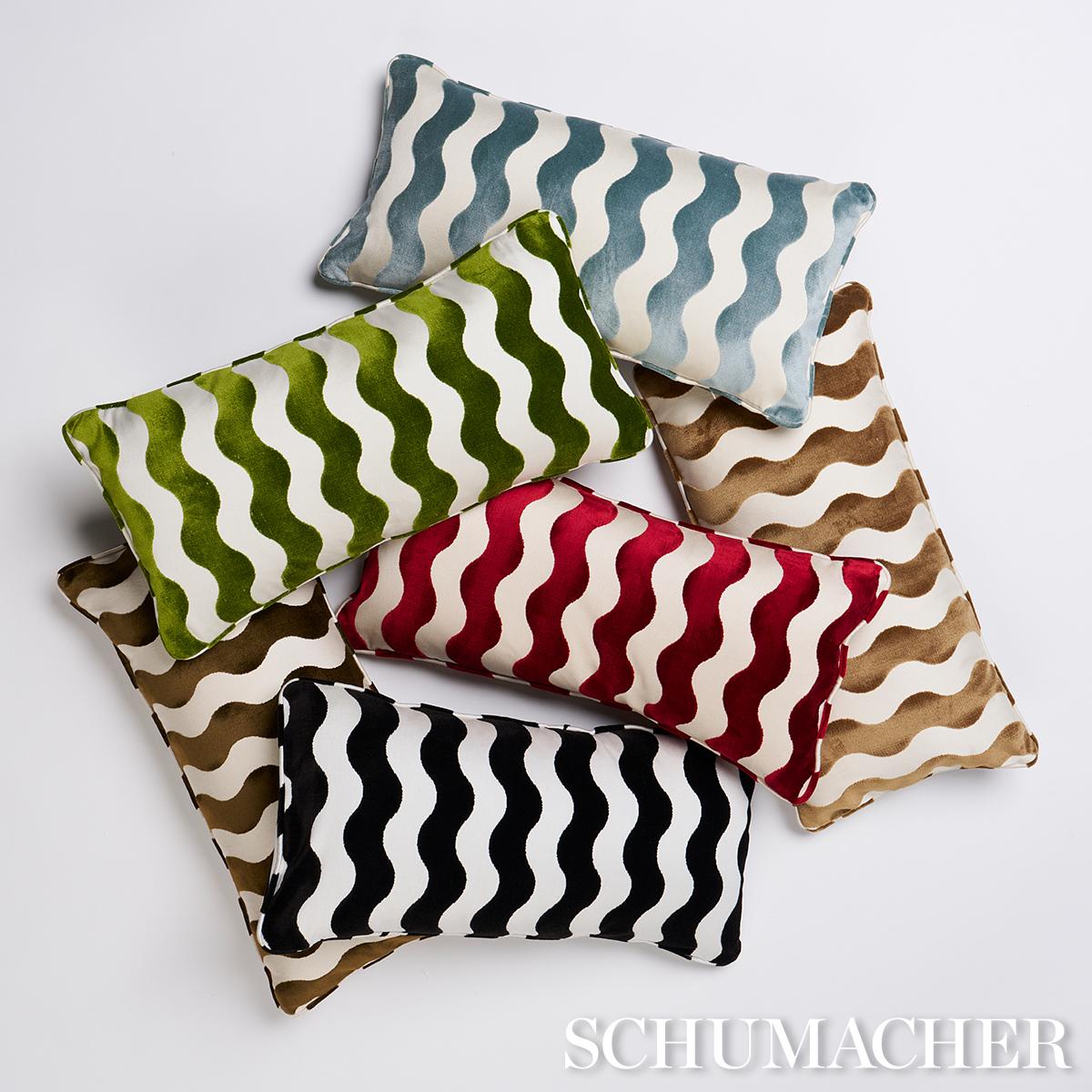 Schumacher The Wave Sky 24" x 12" Pillow