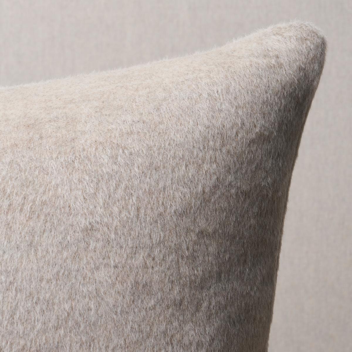 Schumacher Stone 18" x 18" Dixon Mohair Pillow