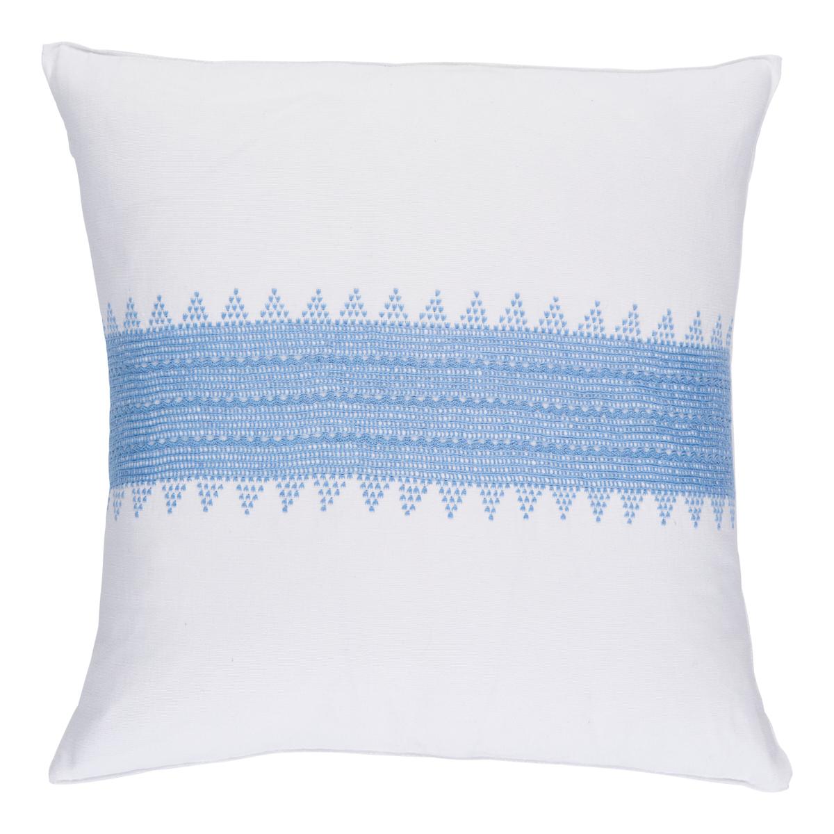 Schumacher Sky 20" x 20" Chamula Pillow