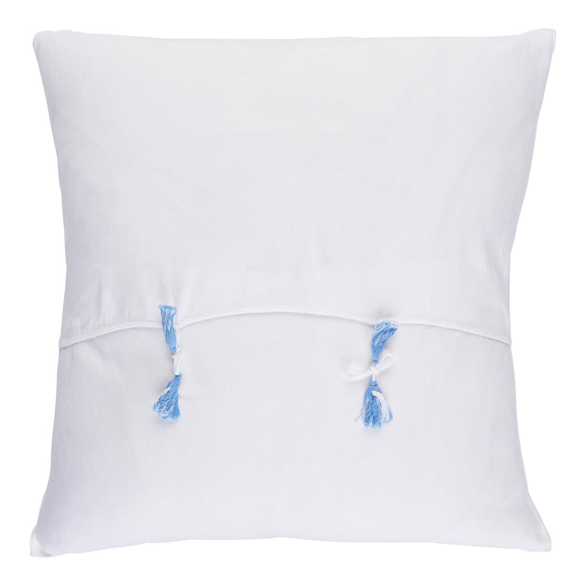 Schumacher Sky 20" x 20" Chamula Pillow