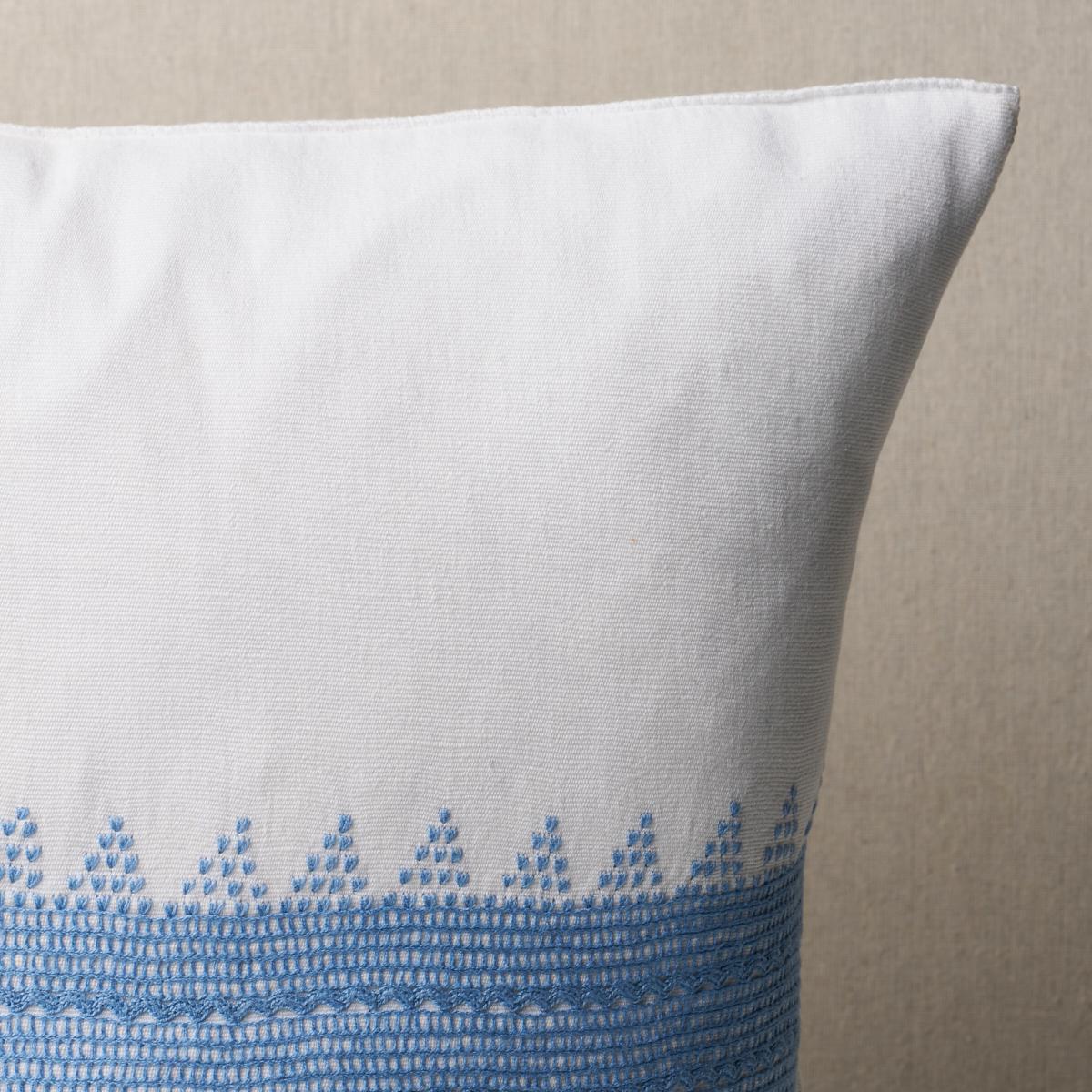 Schumacher Sky 20" x 20" Chamula Pillow