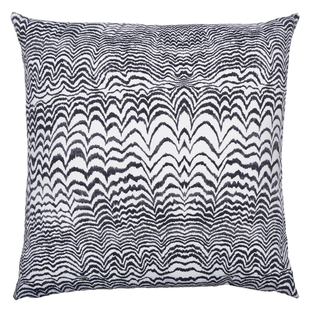 Schumacher Ink Wave Print I/O Pillow