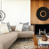 Schumacher Black 18" x 18" Ink Wave Print I/O Pillow