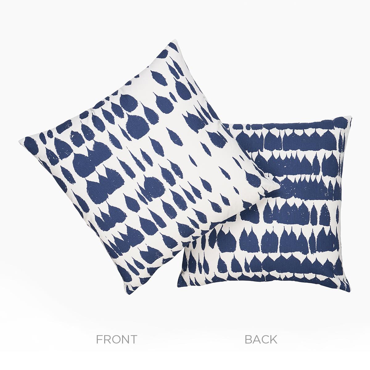Schumacher Navy 20" x 20" Queen Of Spain Pillow