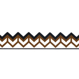 Schumacher Sparren Embroidered Tape Brown Trim