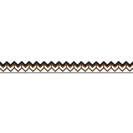 Schumacher Sparren Embroidered Tape Brown Trim