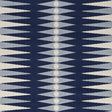 Schumacher Backgammon Cut Velvet Blue Fabric