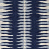 Schumacher Backgammon Cut Velvet Blue Fabric
