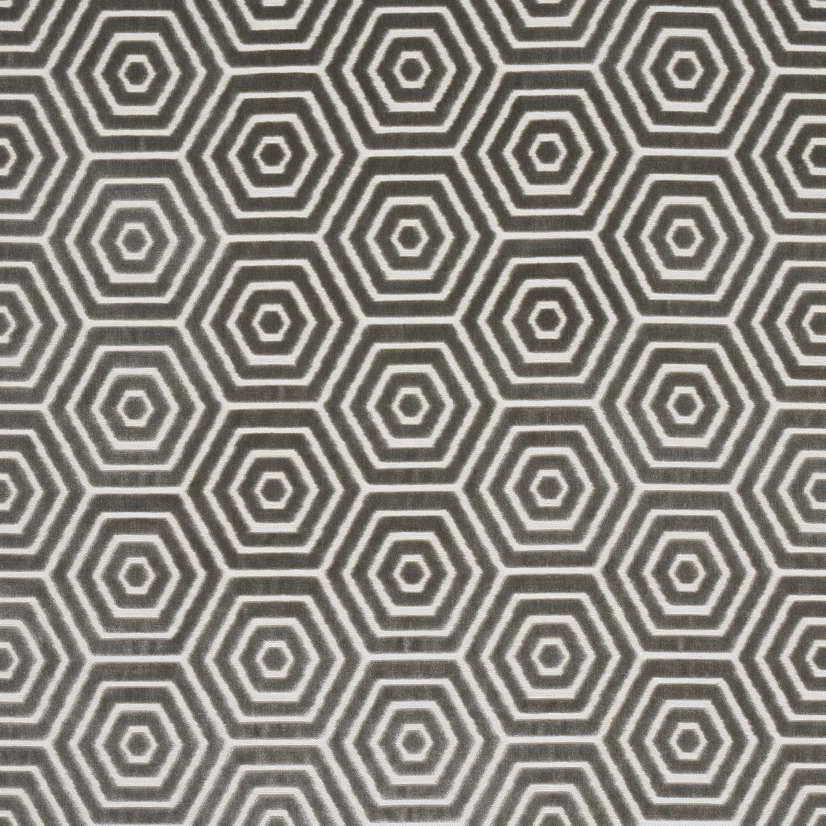 Schumacher Bees Knees Cut Velvet Grey Fabric