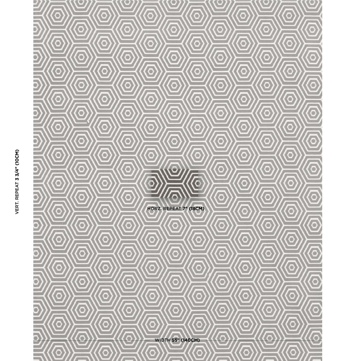 Schumacher Bees Knees Cut Velvet Grey Fabric