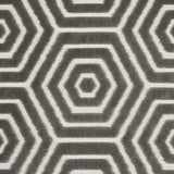 Schumacher Bees Knees Cut Velvet Grey Fabric