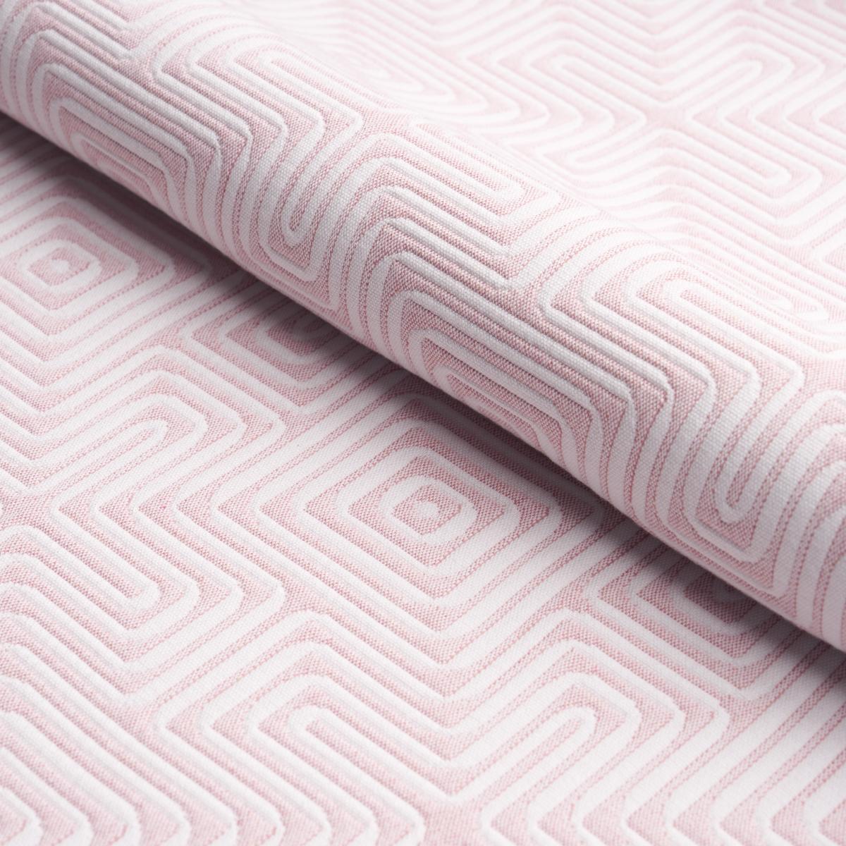 Schumacher Amazing Maze Indoor/Outdoor Blush Fabric