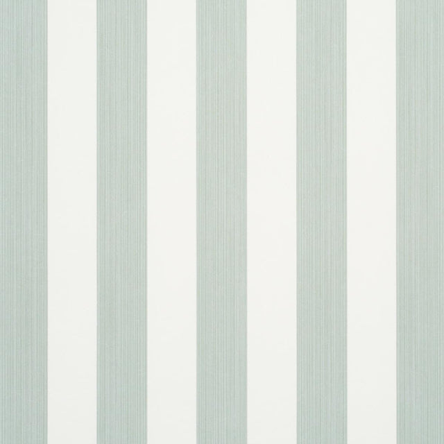 Schumacher Edwin Stripe Medium Eucalyptus Wallpaper