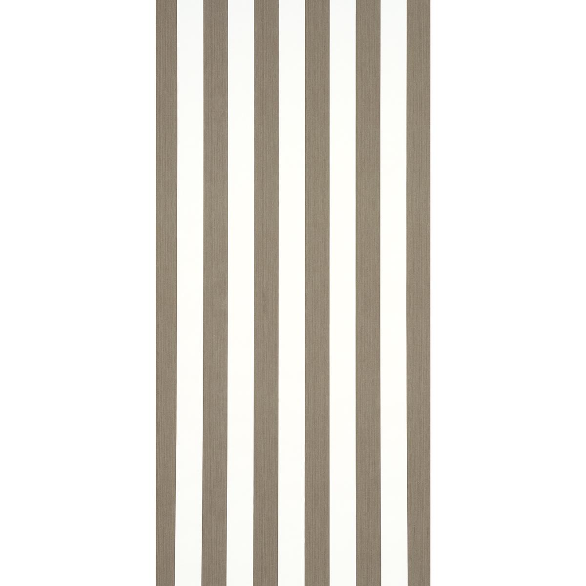 Schumacher Edwin Stripe Wide Mocha Wallpaper