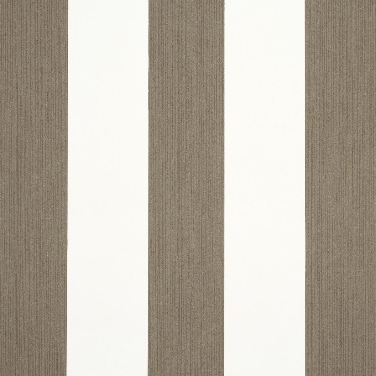 Schumacher Edwin Stripe Wide Mocha Wallpaper