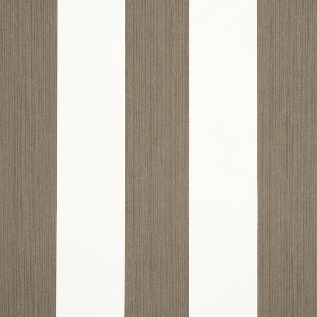 Schumacher Edwin Stripe Wide Mocha Wallpaper