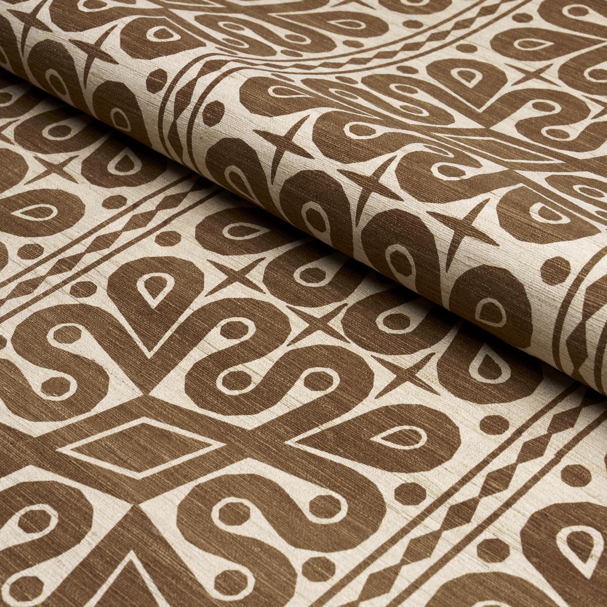 Schumacher Borneo Silk Brown Fabric