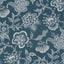 Schumacher Hothouse Flowers Silhouette Peacock Fabric