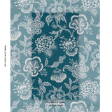 Schumacher Hothouse Flowers Silhouette Peacock Fabric