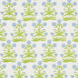 Schumacher Mughal Hand Block Print Sky Pistachio Fabric