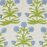 Schumacher Mughal Hand Block Print Sky Pistachio Fabric