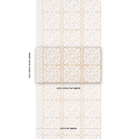 Schumacher Borneo Grasscloth White Wallpaper