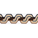 Schumacher Brown The Twist Embroidered Tape