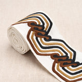 Schumacher Brown The Twist Embroidered Tape