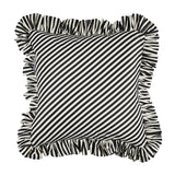 Schumacher Black 20" x 20" Brigitte Stripe Pillow