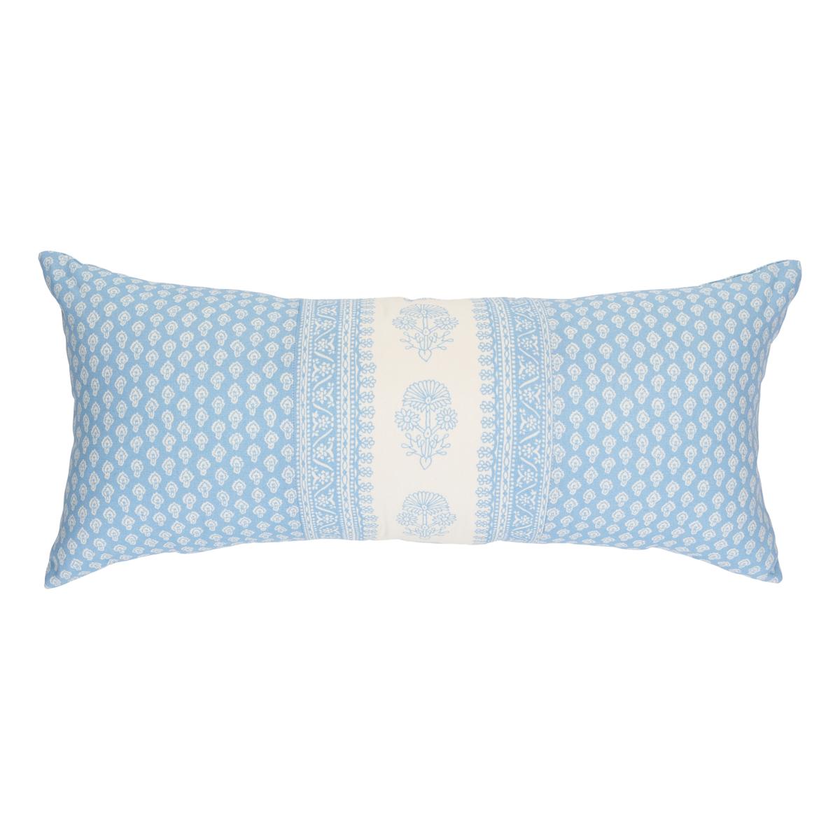 Schumacher Hyacinth I/O China Blue 30" x 14" Pillow