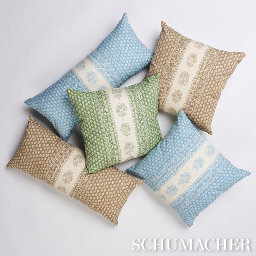 Schumacher Hyacinth I/O China Blue 30" x 14" Pillow