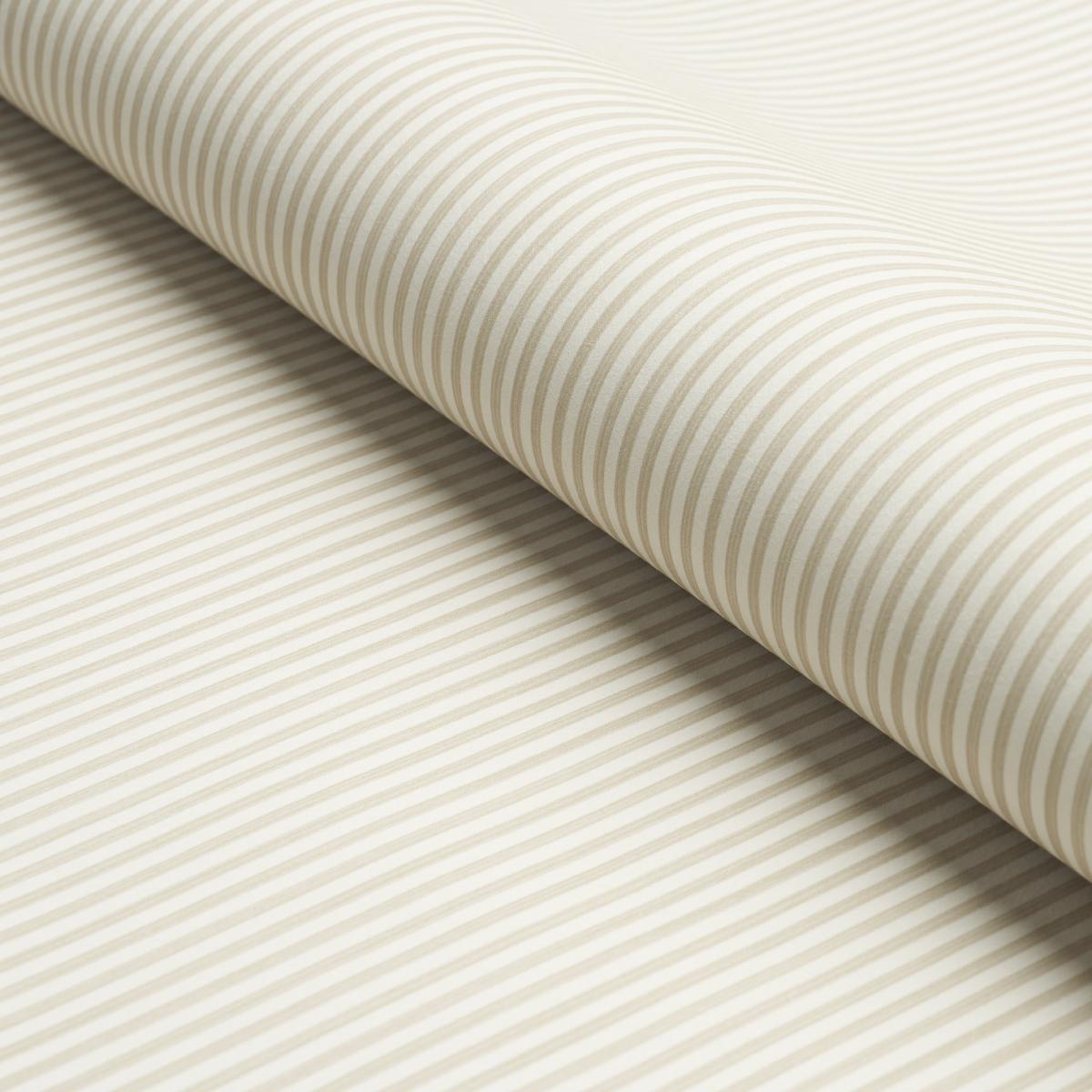 Schumacher Edwin Stripe Narrow Straw Wallpaper