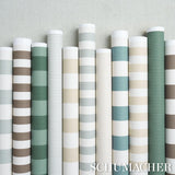 Schumacher Edwin Stripe Narrow Straw Wallpaper