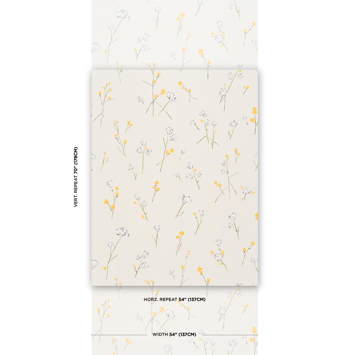 Schumacher Alex'S Floral Daffodil Wallpaper