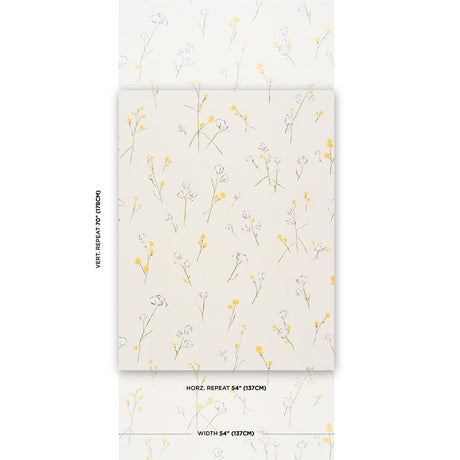 Schumacher Alex'S Floral Daffodil Wallpaper