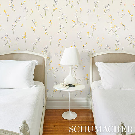 Schumacher Alex'S Floral Daffodil Wallpaper