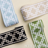 Schumacher Squared Away Trellis Tape Sky Trim