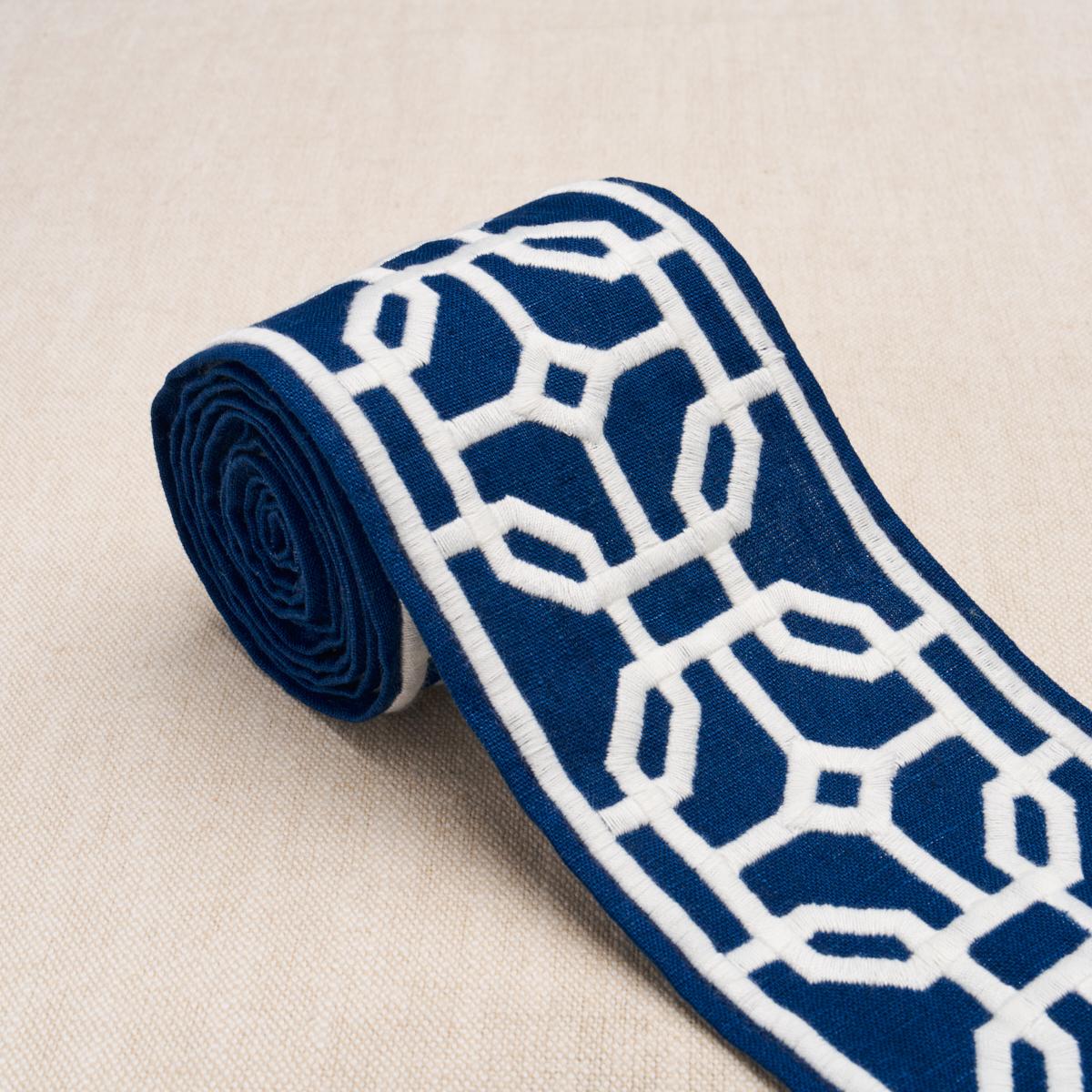 Schumacher Navy Gazebo Trellis Tape
