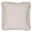 Schumacher Taupe 18" x 18" Brigitte Stripe Pillow