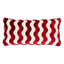 Schumacher Red 24" x 12" The Wave Pillow