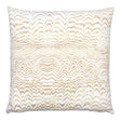 Schumacher Natural 18" x 18" Ink Wave Print I/O Pillow
