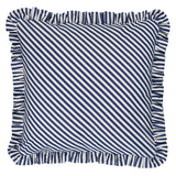 Schumacher Navy 16" x 16" Brigitte Stripe Pillow