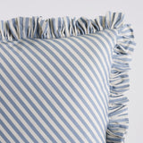 Schumacher Brigitte Stripe Sky 22" x 22" Pillow